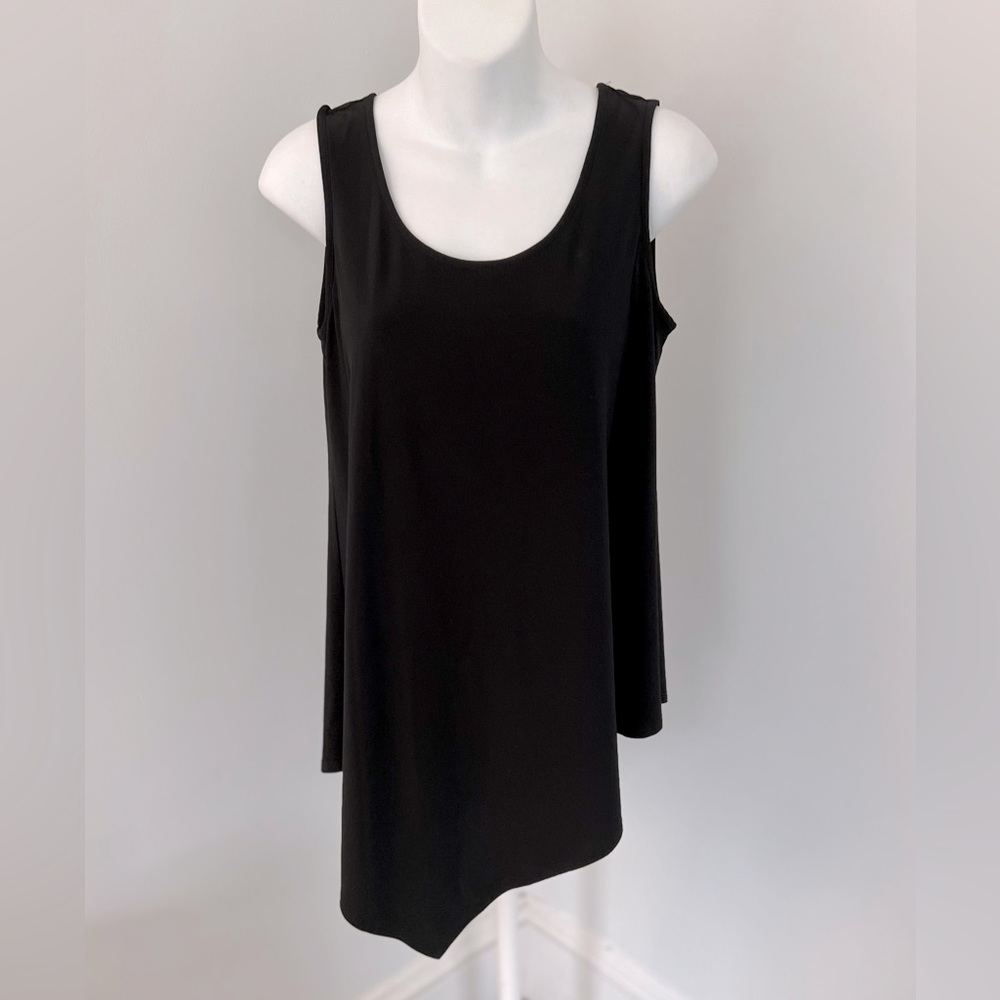 Joseph Ribkoff Asymmetrical Hem Black Tank Sz. 6